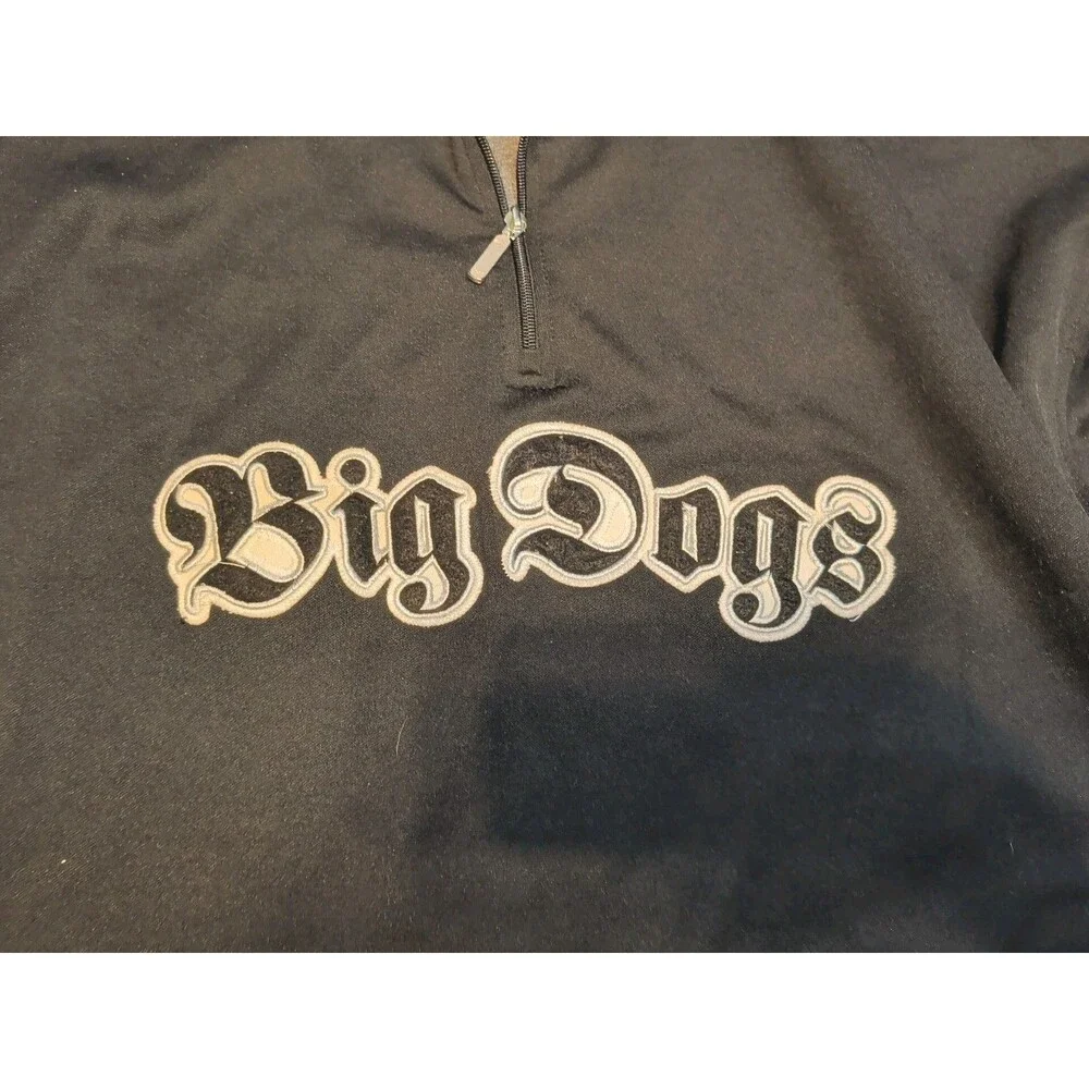 VTG Big Dogs 5xl 1/4 zip pullover 90s Streetwear Large Print Big And Tall - Picture 6 of 6